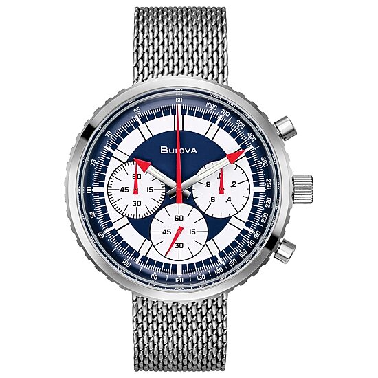 Bulova Chronograph C Mens Silver Tone Stainless Steel Bracelet Watch 96k101