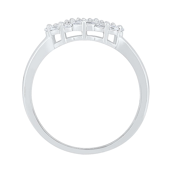 Womens 3/8 CT. T.W. Natural White Diamond 10K Gold Cluster Cocktail Ring