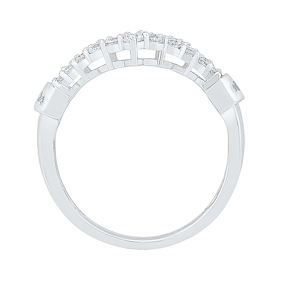 Womens 3/4 CT. T.W. Natural White Diamond 10K Gold Cluster Cocktail Ring