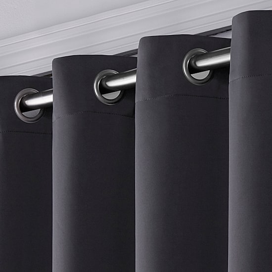 Exclusive Home Curtains Sateen Patio Energy Saving Blackout Grommet Top Single Patio Door Curtain