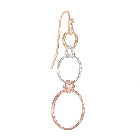 Bijoux Bar Delicates Tri Tone Womens Drop Earrings