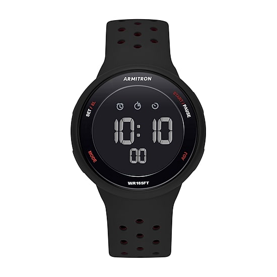Armitron Pro Sport Mens Chronograph Black Strap Watch 40/8423brd