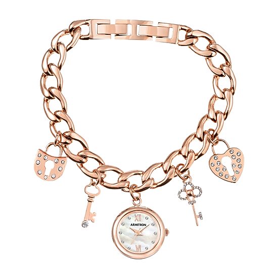 Armitron Unisex Adult Crystal Accent Rose Goldtone Bracelet Watch 75/5620mprg