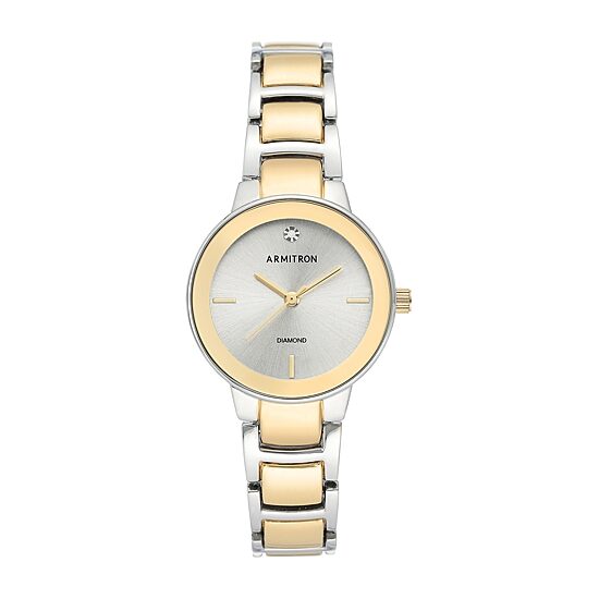 Armitron Womens Two Tone Bracelet Watch 75/5594svtt