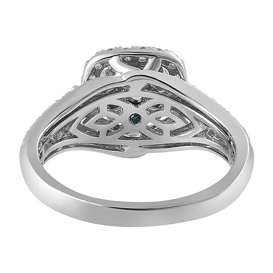 Signature By Modern Bride Womens 1 CT. T.W. Natural White Diamond 14K Gold Halo Bridal Set