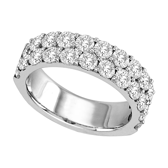 Womens 1 CT. T.W. Natural Diamond 14K Gold Anniversary Band