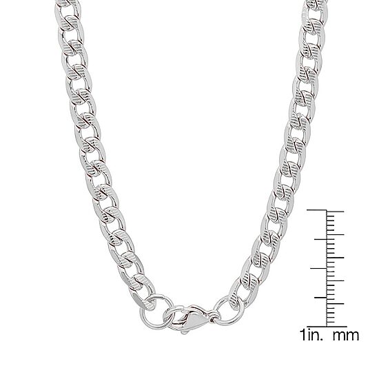 Mens Stainless Steel Hypoallergenic 24 Inch Curb Chain Necklace