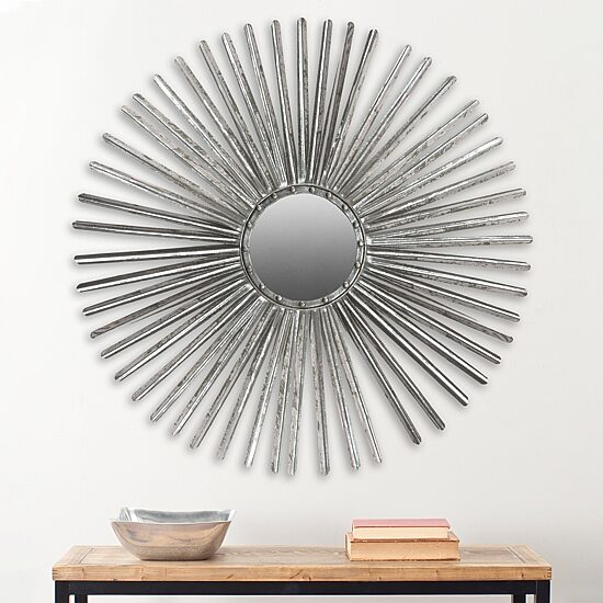 Safavieh Shanira Silver Wall Mount Sunburst Wall Mirror