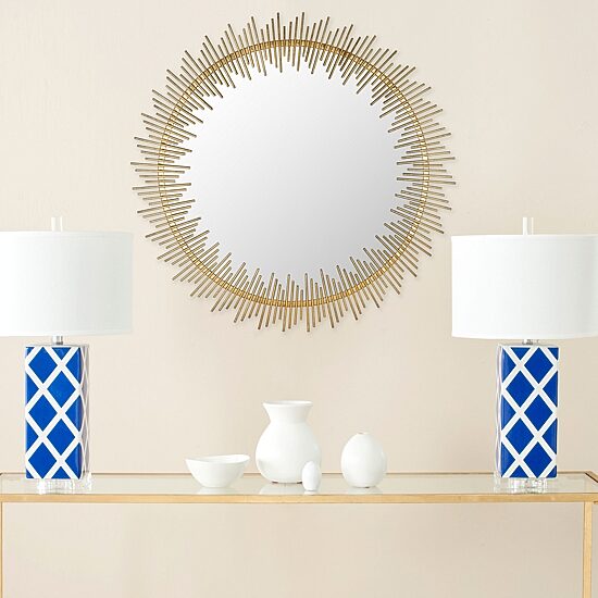 Safavieh Sunray Antique Gold Wall Mount Sunburst Wall Mirror