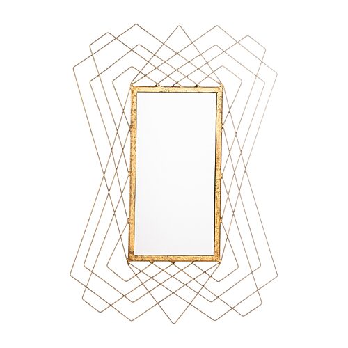 Safavieh Hazelton Gold Foil Wall Mount Rectangular Wall Mirror, One Size, Yellow