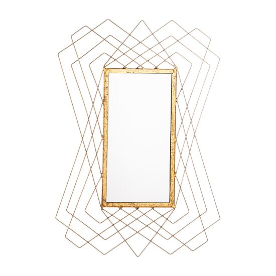 Safavieh Hazelton Gold Foil Wall Mount Rectangular Wall Mirror
