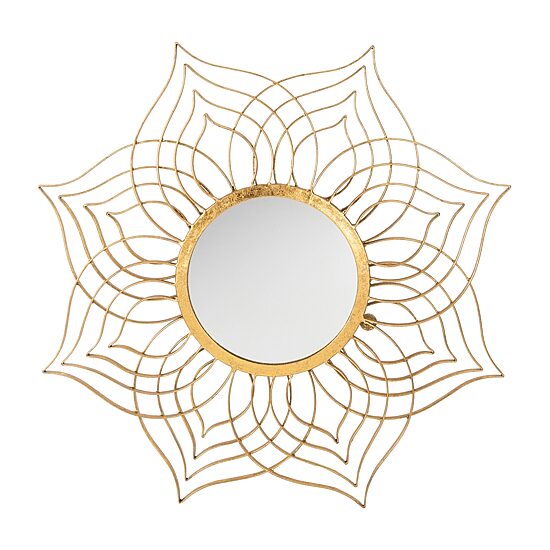 Safavieh Charlton Gold Foil Wall Mount Sunburst Wall Mirror