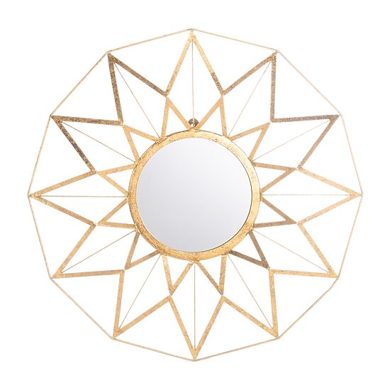 Safavieh Kilburn Gold Foil Wall Mount Round Wall Mirror