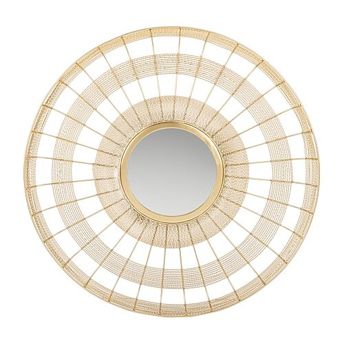 Safavieh Acton Brass Wall Mount Round Wall Mirror, One Size, Yellow