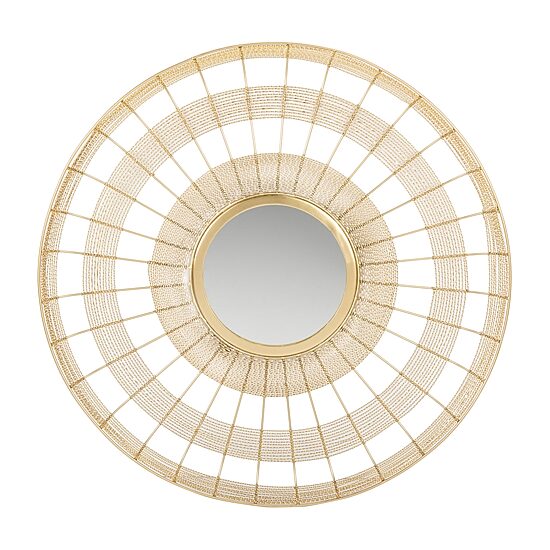 Safavieh Acton Brass Wall Mount Round Wall Mirror