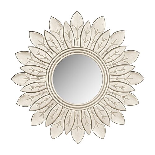 Safavieh Sun King Pewter Wall Mount Sunburst Wall Mirror, One Size, Silver