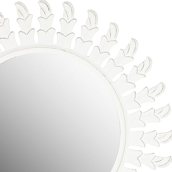 Safavieh Inca White Sun Wall Mount Sunburst Wall Mirror