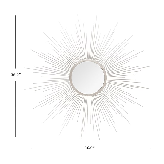 Safavieh Madilyn Champagne Wall Mount Sunburst Wall Mirror