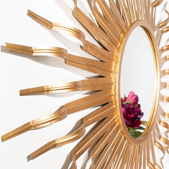 Safavieh Naya Gold Wall Mount Sunburst Wall Mirror