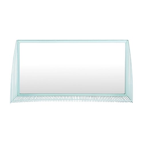 Safavieh Henly Teal Retro Wall Mount Rectangular Wall Mirror, One Size, Blue