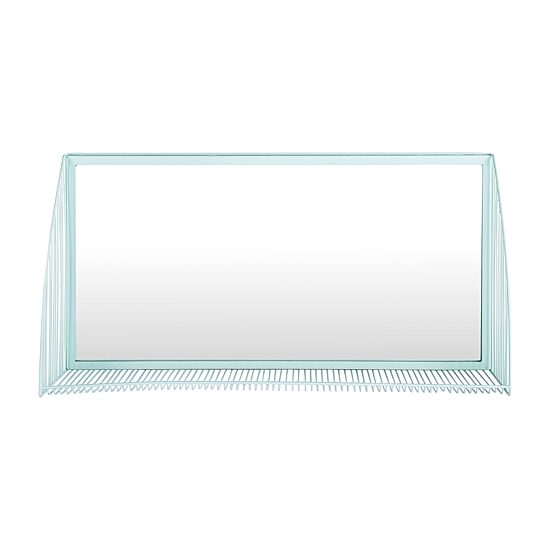 Safavieh Henly Teal Retro Wall Mount Rectangular Wall Mirror