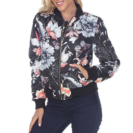 White Mark Womens Midweight Bomber Jacket