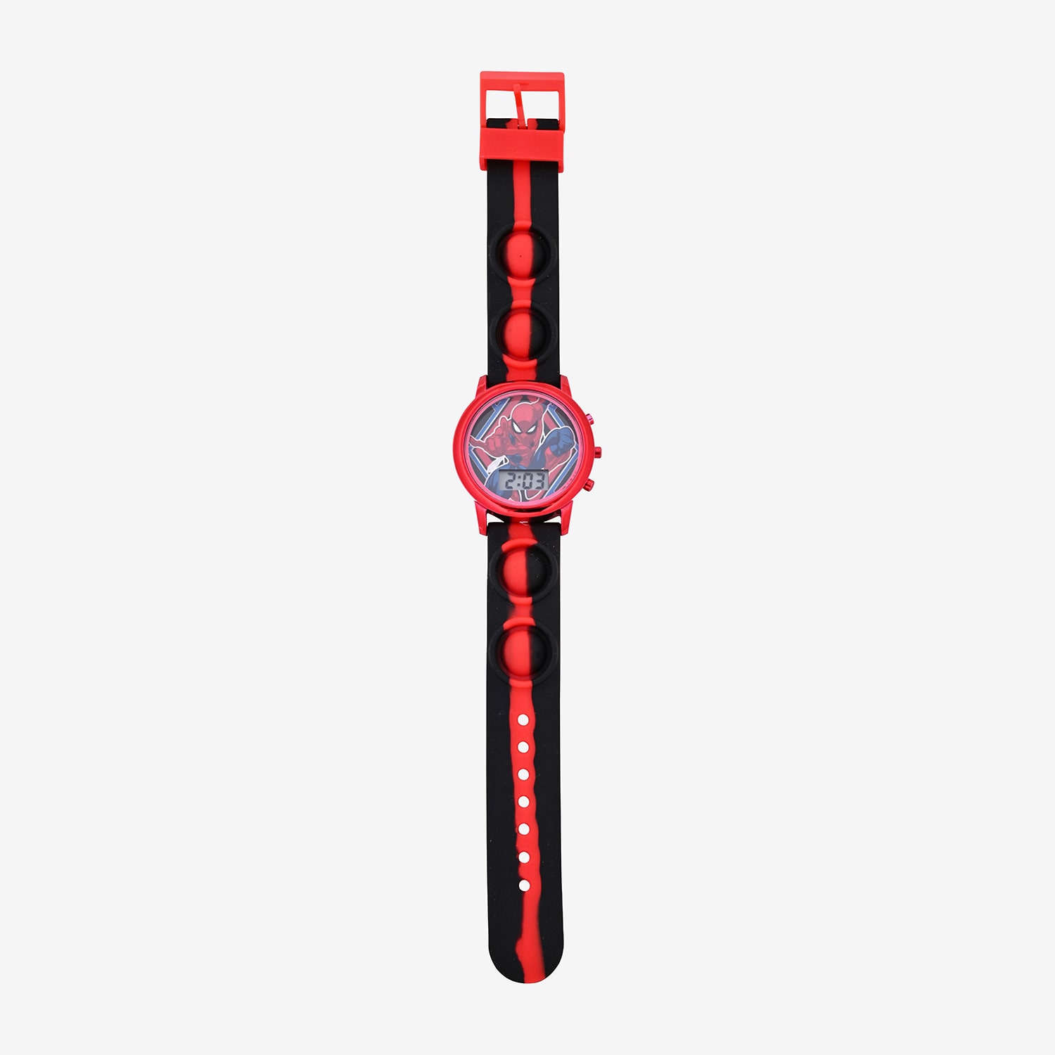 Spiderman Girls Digital Multicolor Strap Watch Spd4845