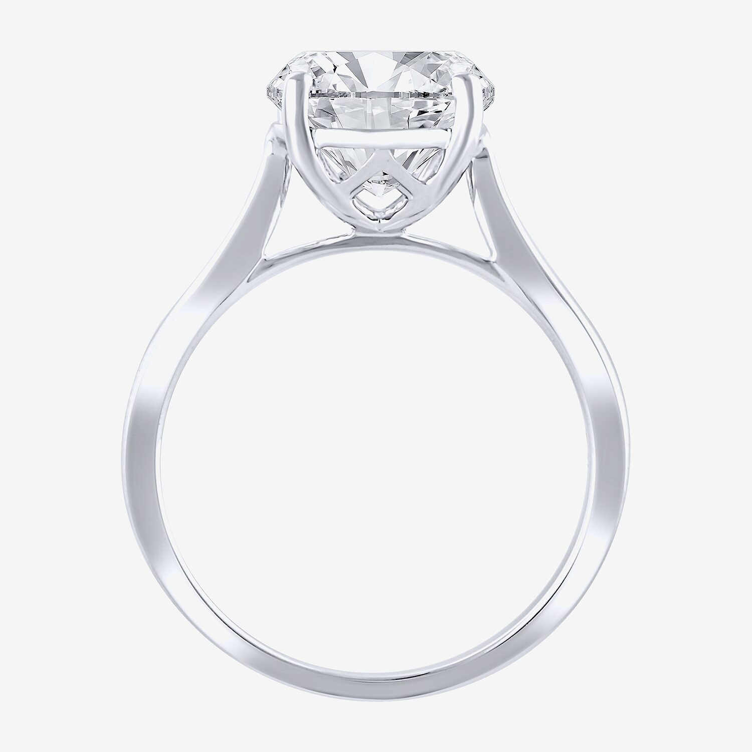 (H-I / Si2) Womens 3 CT. Lab Grown White Diamond 14K Gold Round Solitaire Engagement Ring
