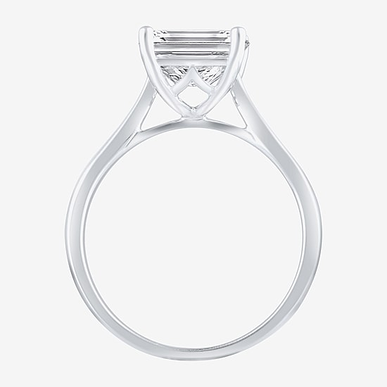 (H-I / SI2) Womens 3 CT. Lab-Grown White Diamond 14K Gold Radiant-Cut Solitaire Engagement Ring