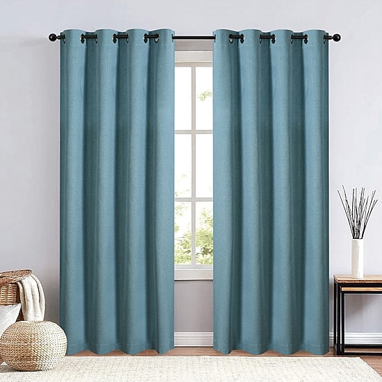 Max Blackout Baylor Grommet Top Energy Saving 100% Blackout Single Curtain Panel