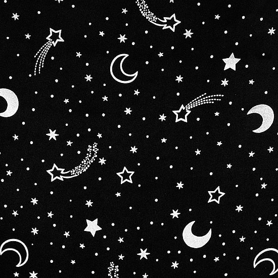 Sun Zero Lights Out Stars Portable Suction Cup 100% Blackout Single Curtain Panel
