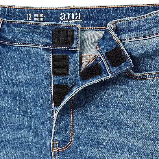 a.n.a Womens Mid Rise Adaptive Hidden Access Opening Skinny Fit Jegging Jean