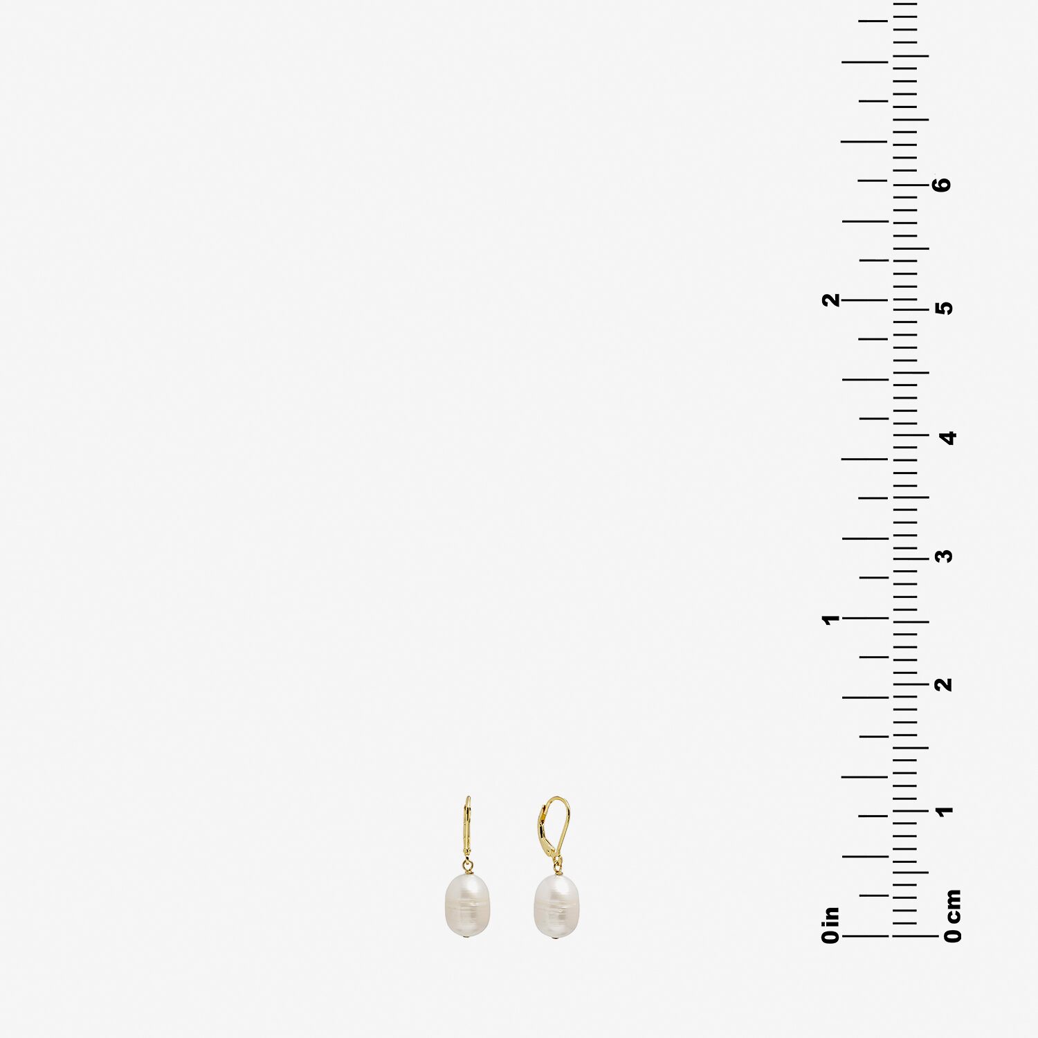 Silver Treasures Womens White Cultured Freshwater Pearl 14K Gold Over Silver Drop Earrings