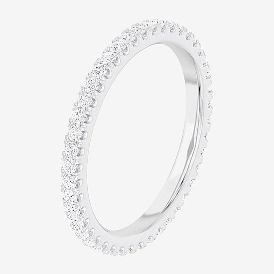 Matching Eternity Band Rings (G-H / Si1-Si2) Womens 1/2 CT. T.W. Lab Grown White Diamond 10K Gold Eternity Wedding Band