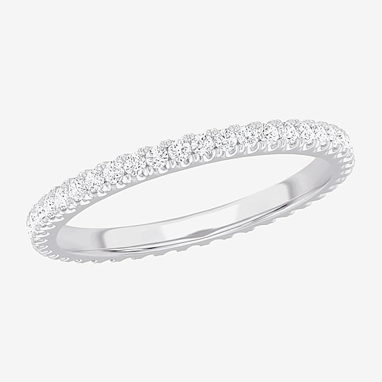 Matching Eternity Band Rings (G-H / Si1-Si2) Womens 1/2 CT. T.W. Lab Grown White Diamond 10K Gold Eternity Wedding Band