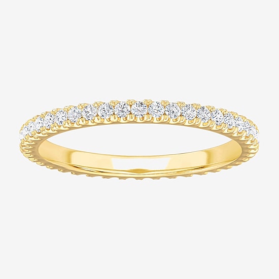 Matching Eternity Band Rings (G-H / Si1-Si2) Womens 1/2 CT. T.W. Lab Grown White Diamond 10K Gold Eternity Wedding Band