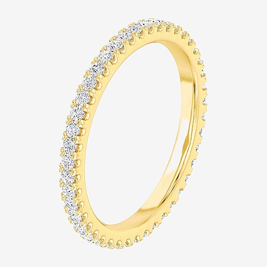 Matching Eternity Band Rings (G-H / Si1-Si2) Womens 1/2 CT. T.W. Lab Grown White Diamond 10K Gold Eternity Wedding Band