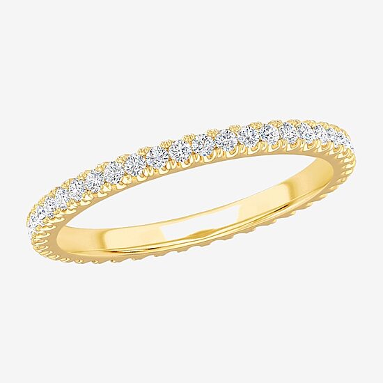 Matching Eternity Band Rings (G-H / Si1-Si2) Womens 1/2 CT. T.W. Lab Grown White Diamond 10K Gold Eternity Wedding Band