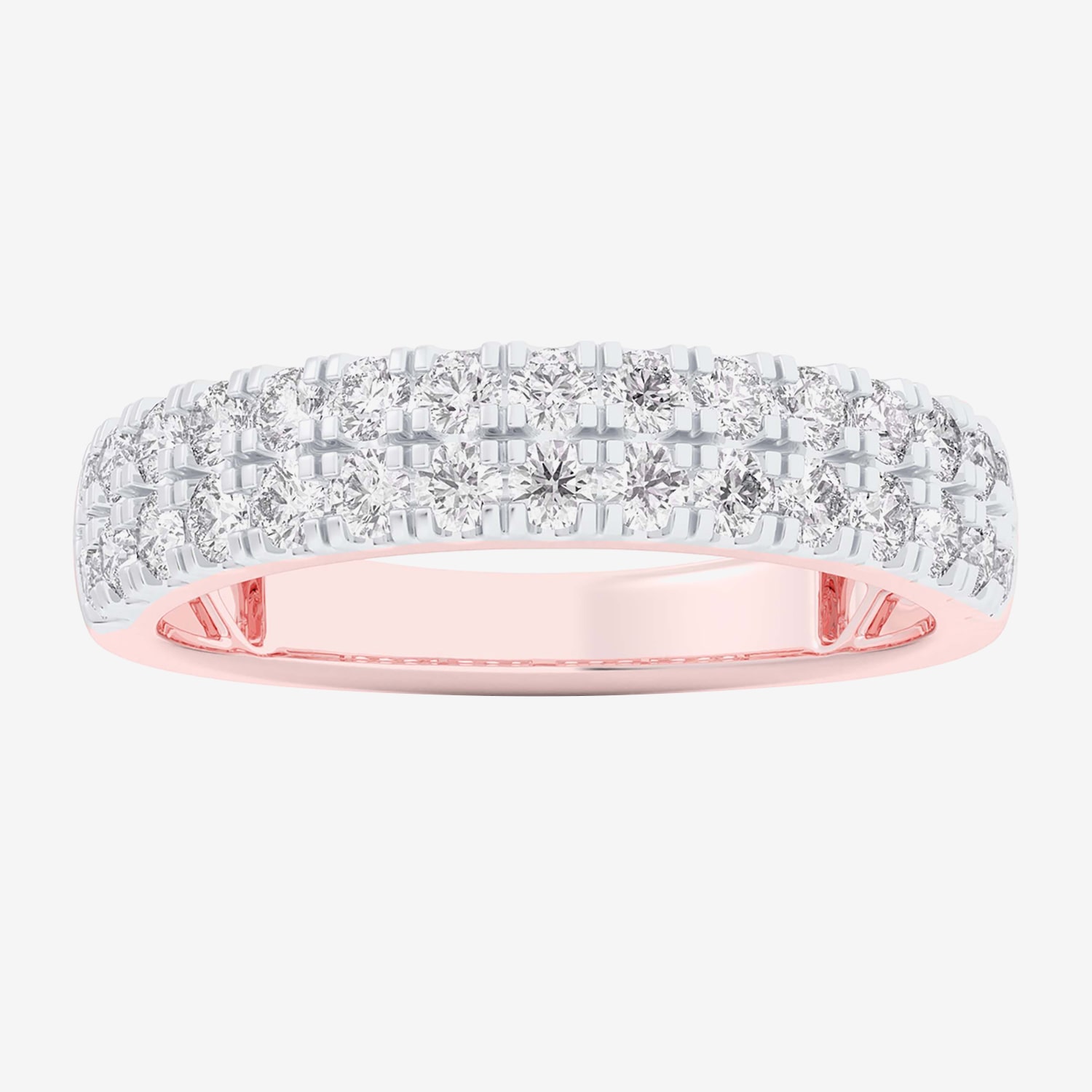 (G-H / Vs1-Vs2) Womens 4MM 3/4 CT. T.W. Lab Grown White Diamond 10K Gold Anniversary Band