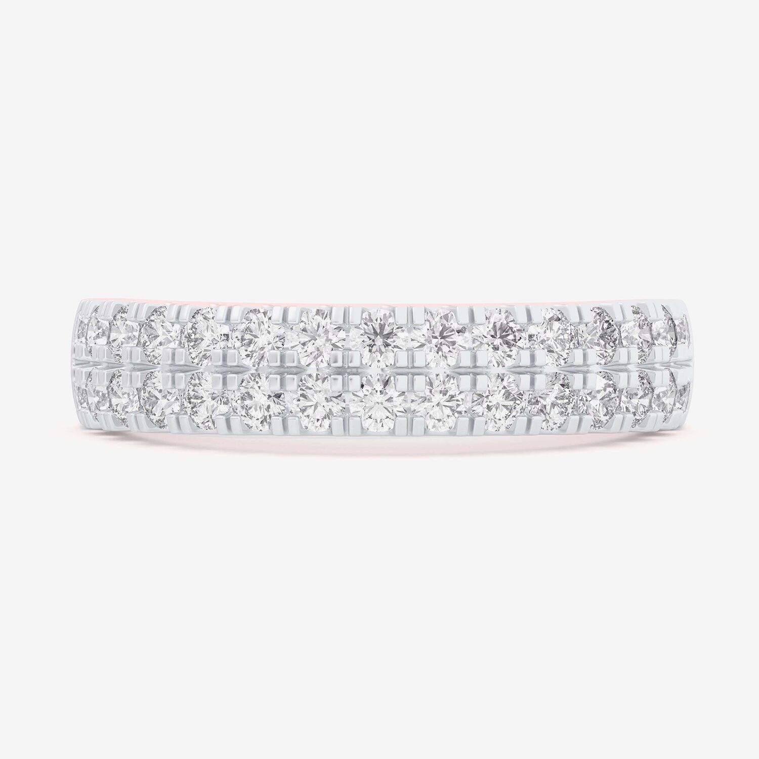 (G-H / Vs1-Vs2) Womens 4MM 3/4 CT. T.W. Lab Grown White Diamond 10K Gold Anniversary Band