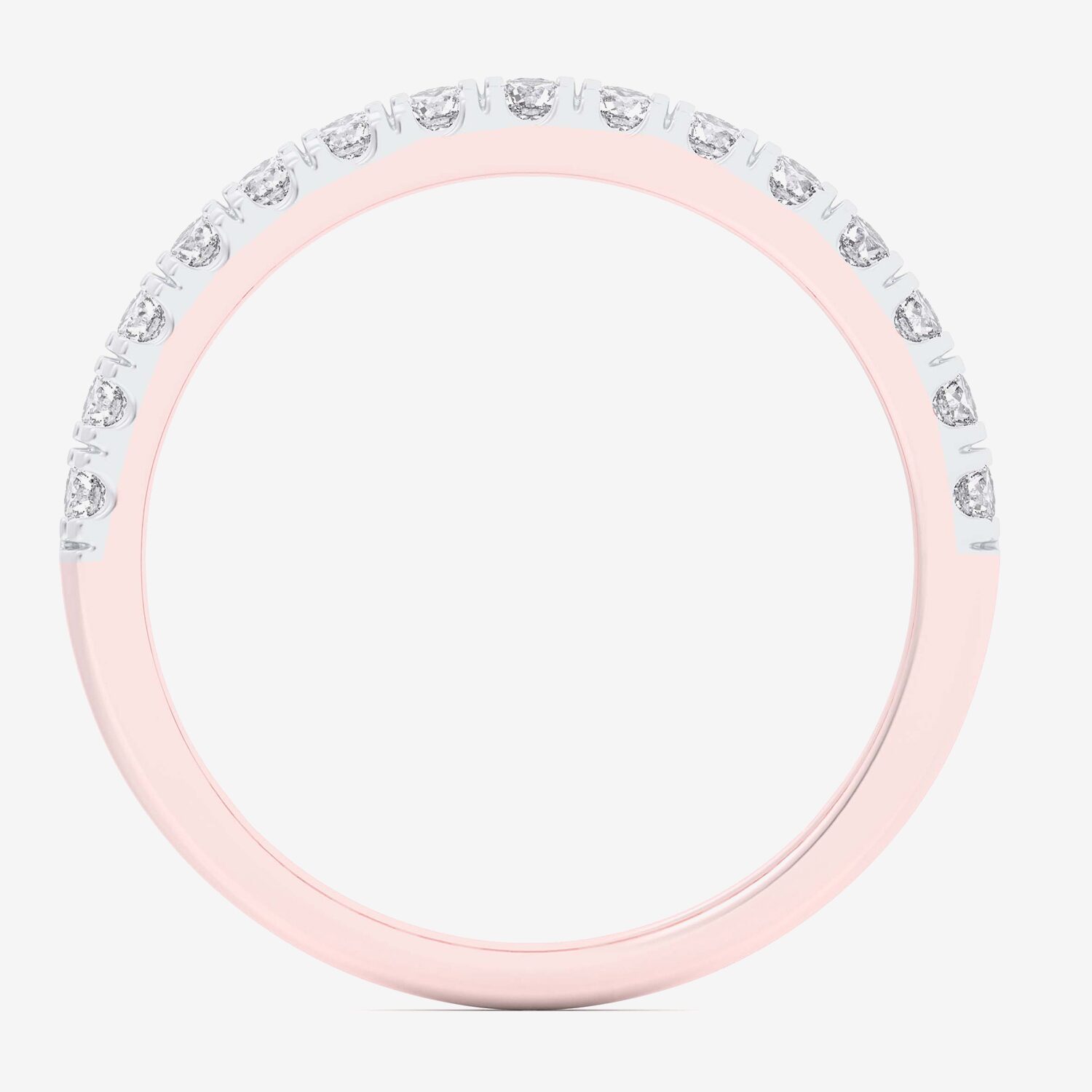 (G-H / Vs1-Vs2) Womens 4MM 3/4 CT. T.W. Lab Grown White Diamond 10K Gold Anniversary Band