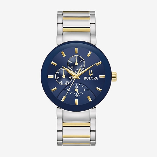 Bulova Mens Chronograph Two Tone Stainless Steel Bracelet Watch 98c148
