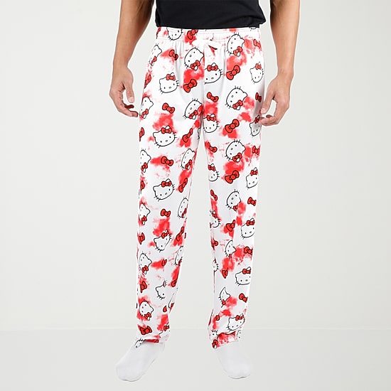 Womens Plush Hello Kitty Pajama Pants