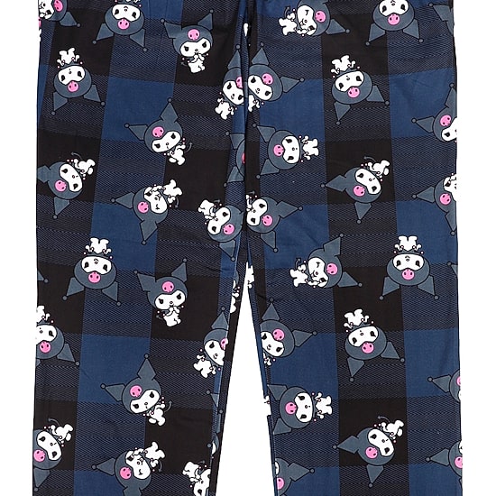 Womens Plush Kuromi Pajama Pants