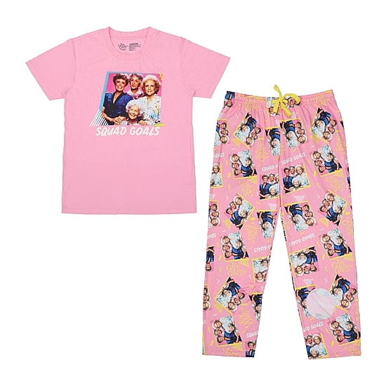 Womens Plush Crew Neck Short Sleeve 2-pc. Pajama Set