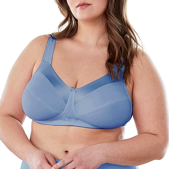 Bestform Satin Trim Wireless Cotton Bra with Unlined Cups-5006715