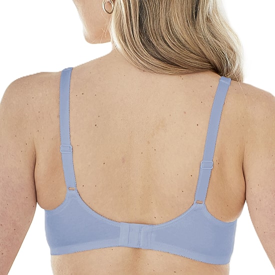 Bestform Satin Trim Wireless Cotton Bra with Unlined Cups-5006715