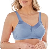 Bestform Satin Trim Wireless Cotton Bra with Unlined Cups-5006715