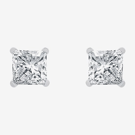 Ever Star 3/4 CT. T.W. Lab-Grown (G/ Si1-Si2) Diamond Princess-cut Stud Earrings in 10K or 14K Gold