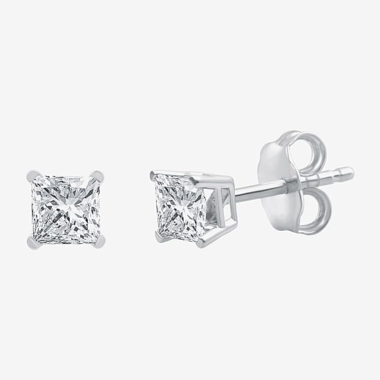 Ever Star 3/4 CT. T.W. Lab-Grown (G/ Si1-Si2) Diamond Princess-cut Stud Earrings in 10K or 14K Gold